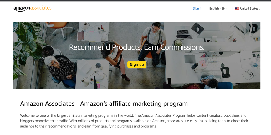 開網店推介：Amazon affilian program賺錢平方案