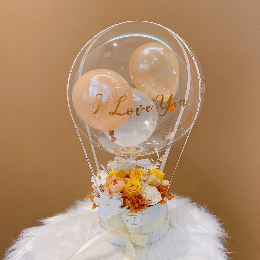 情人節花束推介：告白氣球永生花花盒
